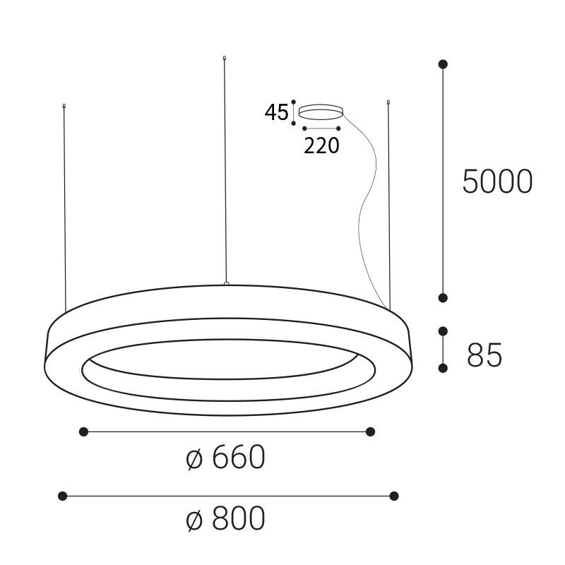 LED2 SATURN SLIM II 80 P/N-Z, W TRIAC 80W (50+30) 2700K/3000K/4000K 3276471DT