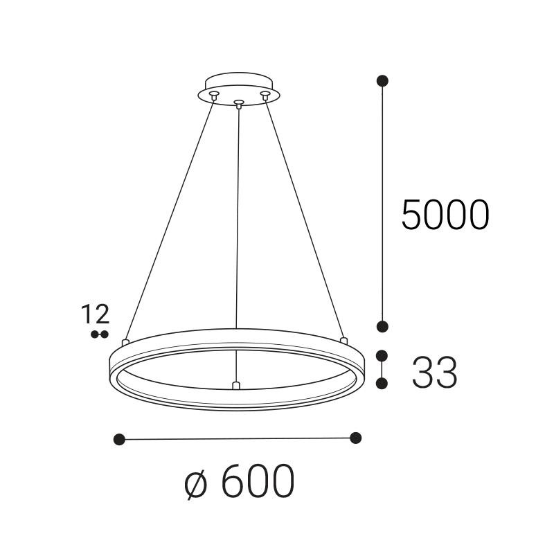 LED2 CIRCLE 60 P-Z, W DALI/PUSH 42W 2700K/3000K/4000K 3270971D