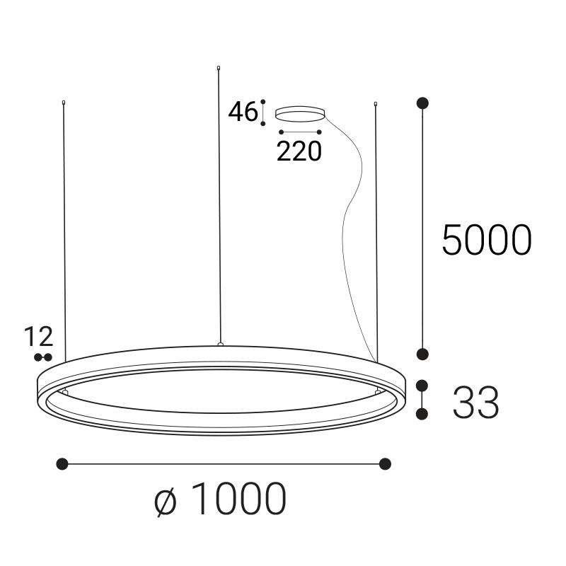 LED2 CIRCLE 100 P-Z, N DALI/PUSH 80W 2700K/3000K/4000K 3273476D