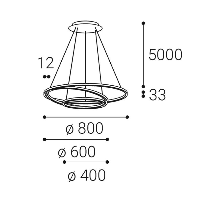 LED2 CIRCLE 3 P-Z, G TRIAC 136W 2700K/3000K/4000K 3271177DT