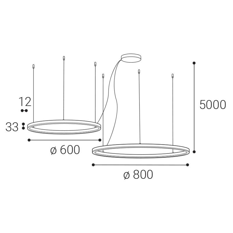 LED2 CIRCLE SET 2 P-Z, G TRIAC 104W 2700K/3000K/4000K 3274677DT