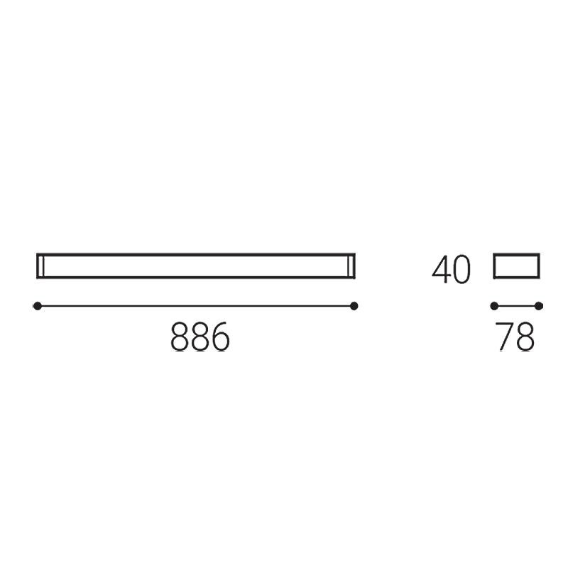 LED2 QUADRA 90 DALI/PUSH 18W 3000K/4000K 4070855D