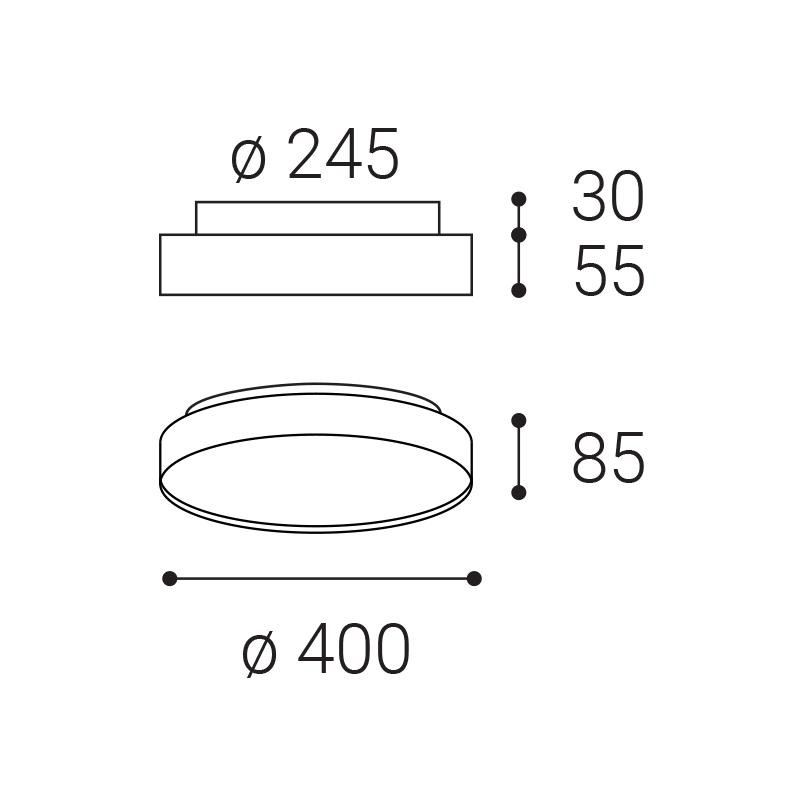 LED2 TORO 40 P/N, CF 32+8W 2700K/3000K/4000K 1275878