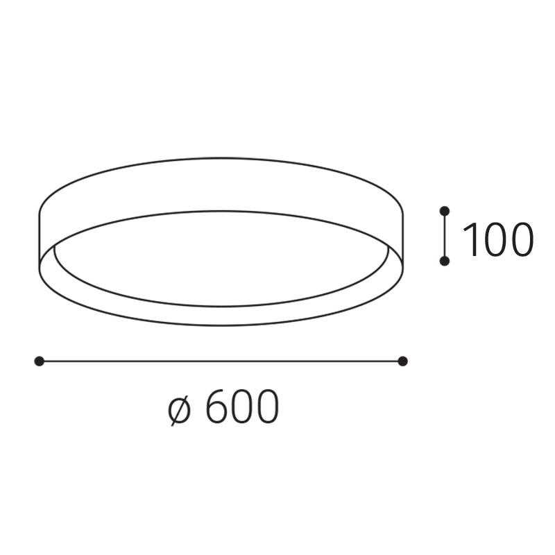 LED2 MILA 60, B DALI/PUSH 60W 2700K/3000K/4000K 1272173D