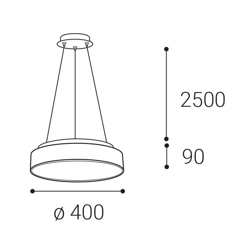 LED2 RINGO II 40 P/N-Z, B 32+8W 2700K/3000K/4000K 3275573
