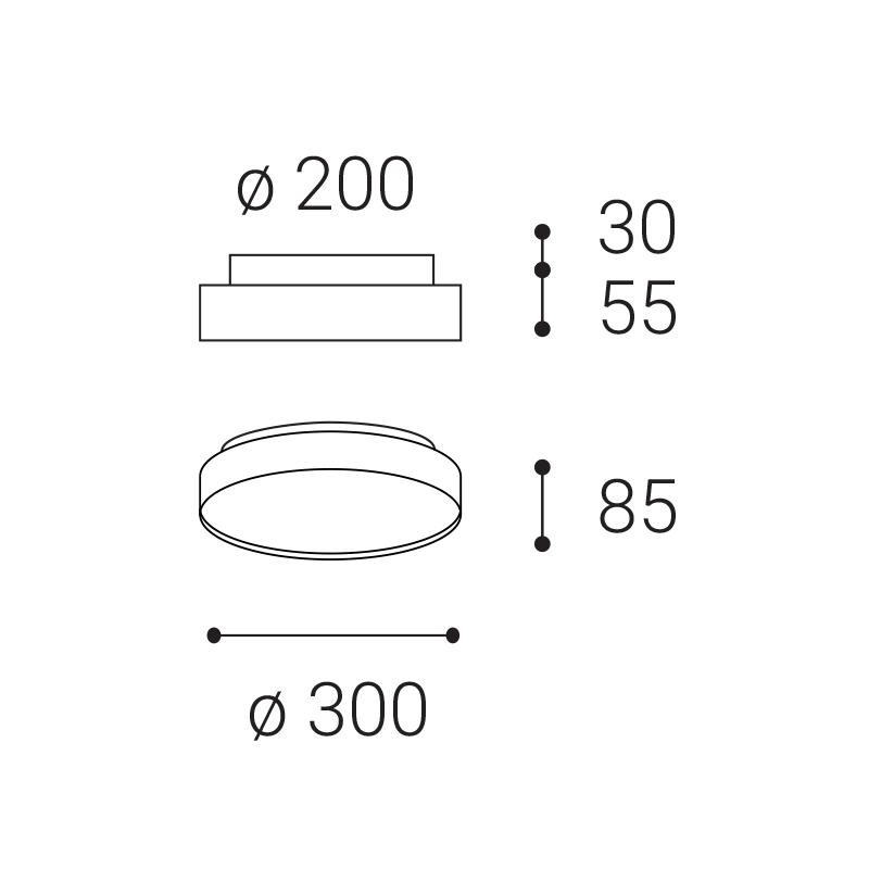 LED2 TORO 30 P/N, CF DALI/PUSH 20+5W 2700K/3000K/4000K 1276678D