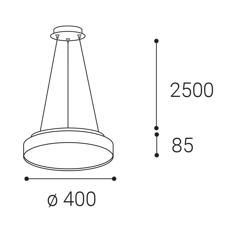 LED2 TORO 40 P/N-Z, CF DALI/PUSH 32+8W 2700K/3000K/4000K 3275878D