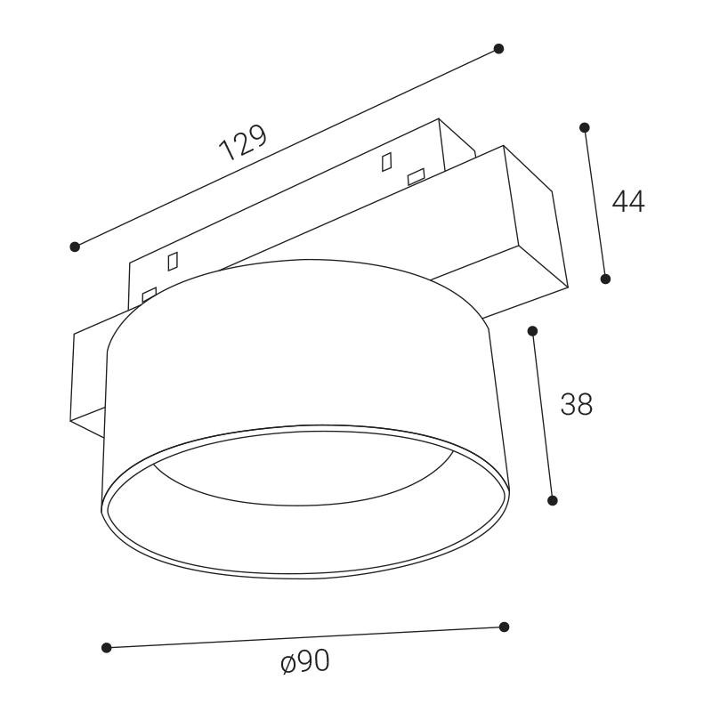LED2 MAG ZETA ON XS, W 8W 2700K 6482321