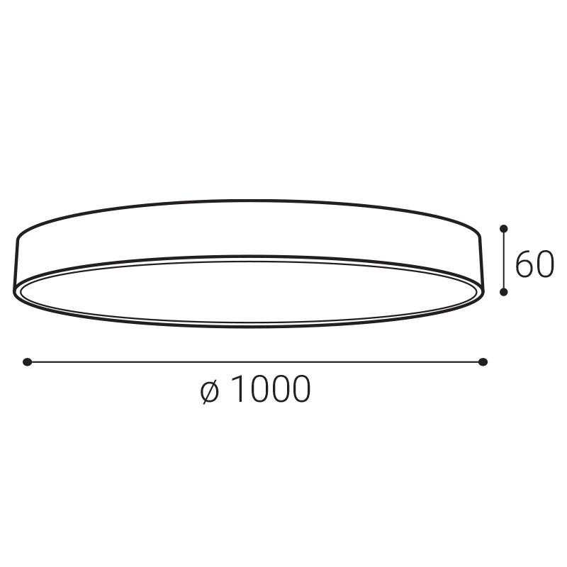 LED2 MONO SLIM 100, B DALI/PUSH 115W 2700K/3000K/4000K 1276773D