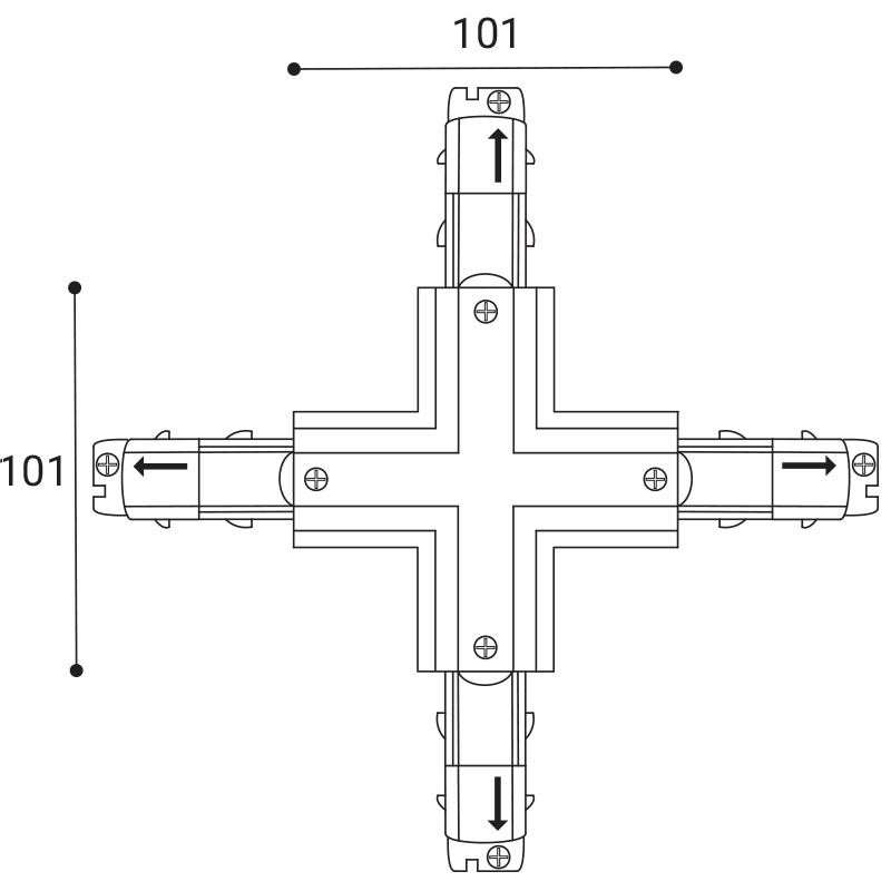 LED2 ECO TRACK X-CONNECTOR, W DALI 7361101