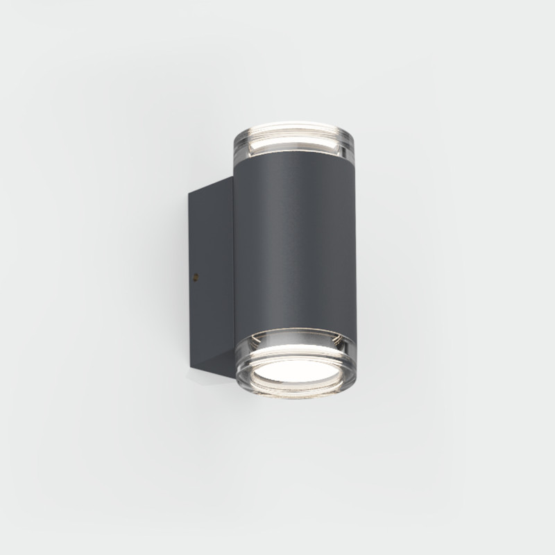 Artic Wall Lamp 16/2091-2 Anthracite, LED GU10 2x8W, CL.I IP65
