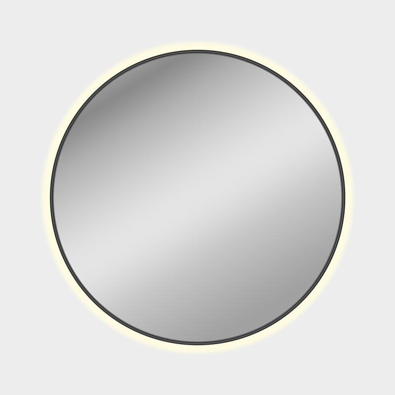 Bari Mirror Ø1010mm Black, LED 43W 3000K 3450lm, CRI90 CL.II IP44