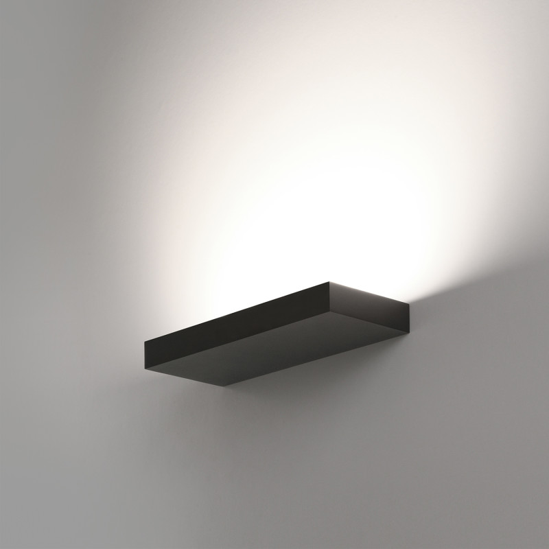 Brick Wall Lamp 16/3972-38 Black, LED 38W 4650lm, CRI90 CL.I, Integrated LED, 2700K-3000K-4000K Slide Switch, Dim. DALI/Push, Mi