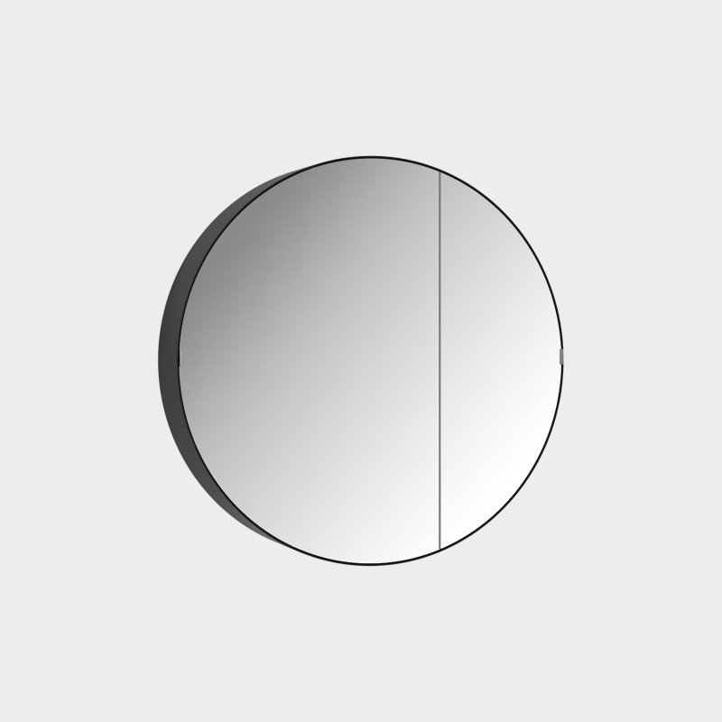 Canet Mirror Matte Black, Without lighting