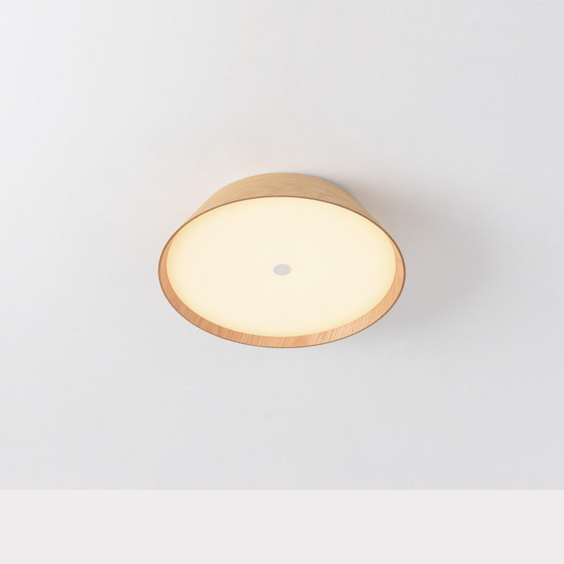 Cora stropné svietidlo Ø335mm Oak/White, LED 25W 2375lm, CRI90 CL.I, Kelvin 2700K-3000K Slide Switch