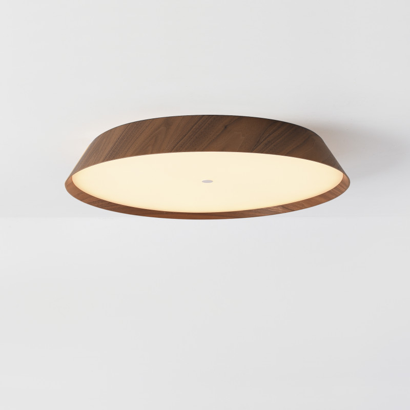 Cora stropné svietidlo Ø610mm Walnut/Black, LED 50W 4750lm, CRI90 CL.I, Kelvin 2700K-3000K Slide Switch, Dim. DALI/Push, ON-DE
