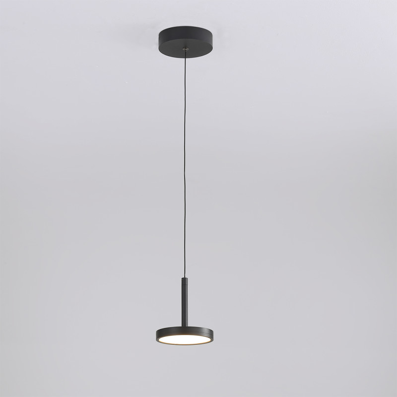 Corvus Pendant lamp Ø120mm Black, LED 7.5W 3000K 735lm, CRI90 CL.I, Dim. DALI/Push, ON-DEMAND **
