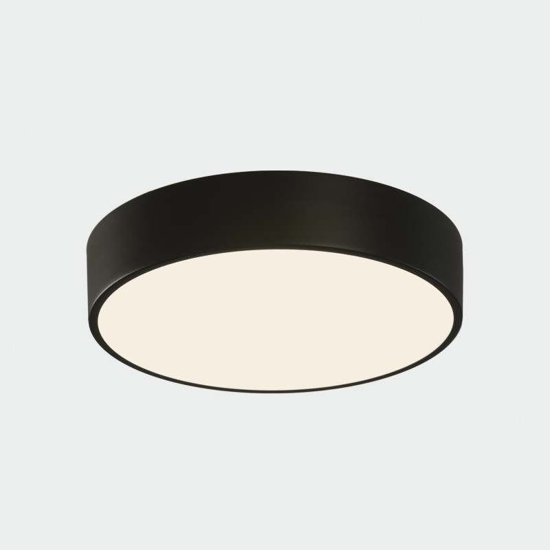 Dins stropné svietidlo Ø260 mm Matte Black, LED 18W 1890lm, CRI90 CL.II IP44, 2700K-3000K-4000K Slide Switch, Dim. Triac, MULT