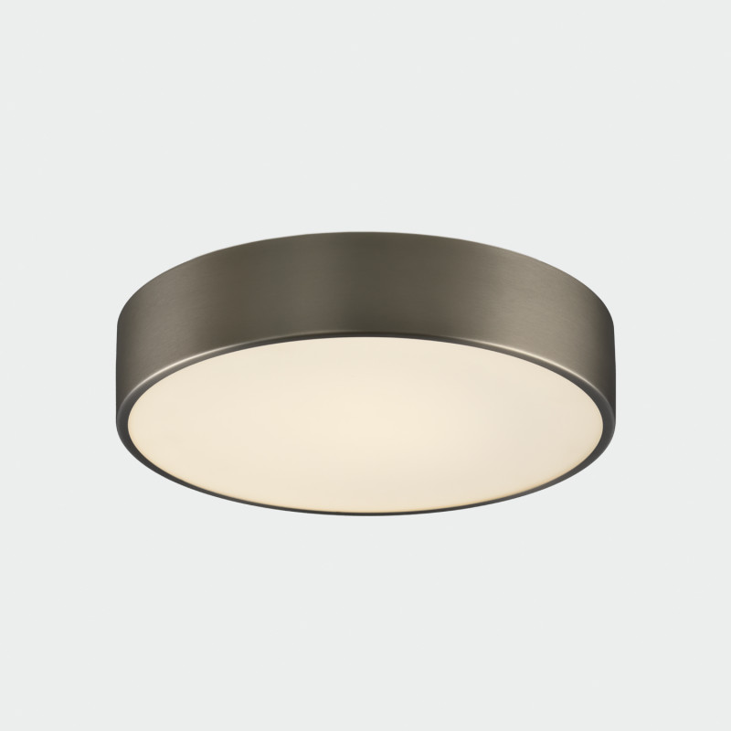 Dins stropné svietidlo Ø320 mm Nickel Matt, LED 24W 2520lm, CRI90 CL.II IP44, 2700K-3000K-4000K Slide Switch, MULTI-PACK