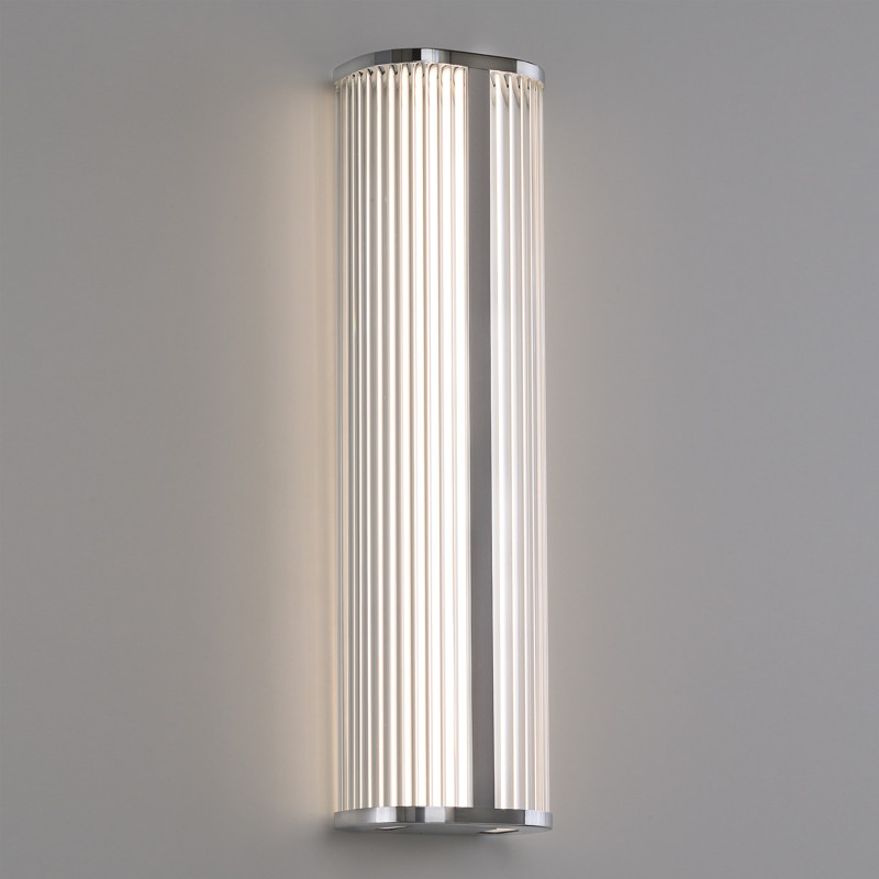 Diva Wall Lamp 16/3990-60 Chrome, LED 18W 1250lm, CRI90 CL.II IP44, Integrated LED, Kelvin 2700K-3000K Slide Switch, Dim. DALI/P