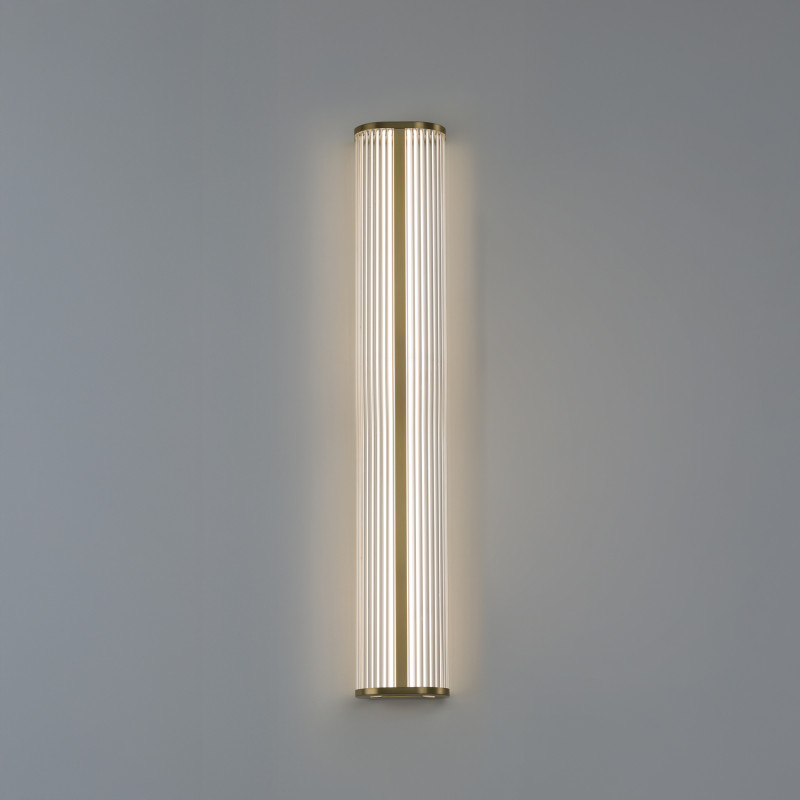 Diva Wall Lamp 16/3990-100 Matt Antique Gold, LED 30W 2083lm, CRI90 CL.II IP44, Integrated LED, Kelvin 2700K-3000K Slide Switch