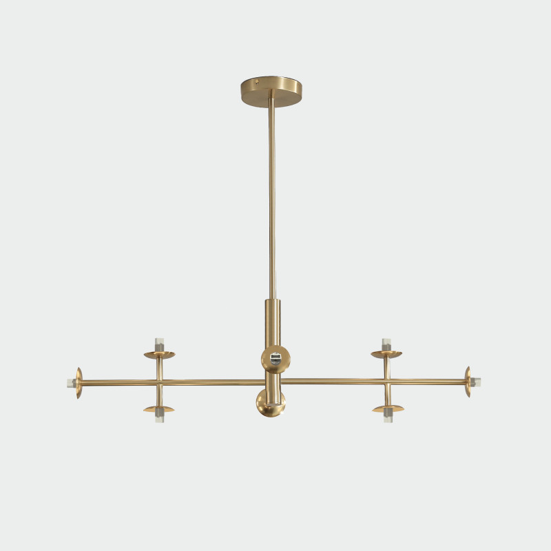 Doris Pendant lamp 3820/8 Antique Gold, LED G9 8x7W, CL.I, Without glass shade