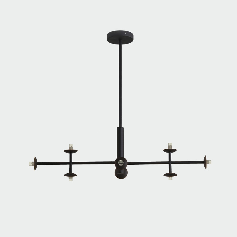 Doris Pendant lamp 3820/8 Black, LED G9 8x7W, CL.I, Without glass shade