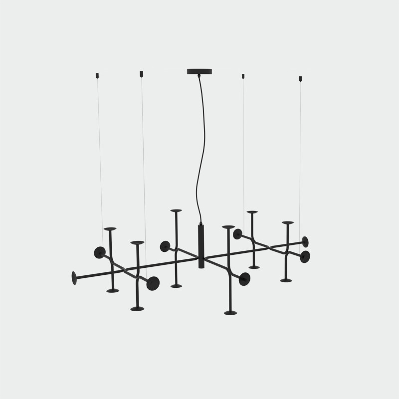 Doris Pendant lamp 3820/20 Black, LED G9 20x7W, CL.I, Without glass shade