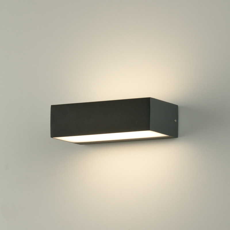 Draco Wall Lamp 16/2070 Anthracite, LED 2x5W 3000K 715lm, CRI80 CL.I IP65, Dim. Triac, ON-DEMAND **
