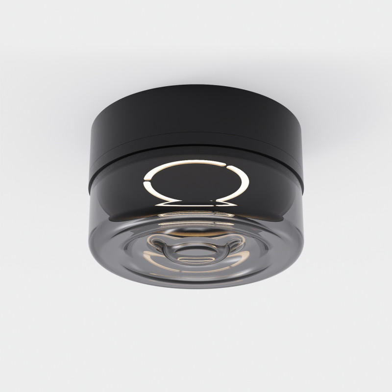 Eclipse Wall Lamp Ø150x35mm Black/Smoked, LED 10W 2700K 830lm, CRI90 CL.I IP65, MULTI-PACK