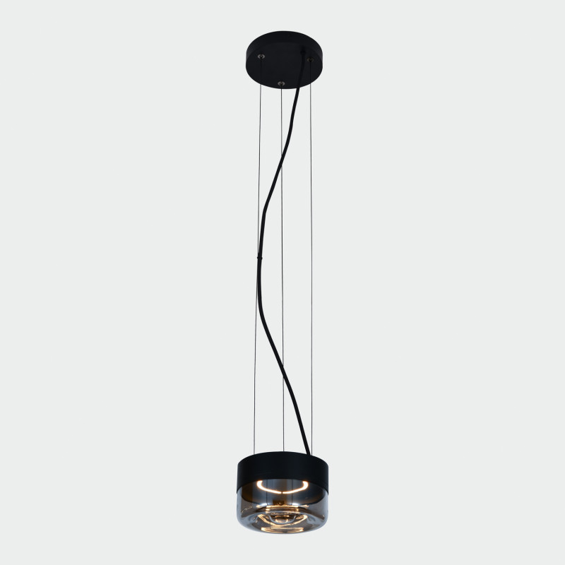 Eclipse Pendant lamp Ø150x35mm Black/Smoked, LED 10W 2700K 830lm, CRI90 CL.I, MULTI-PACK