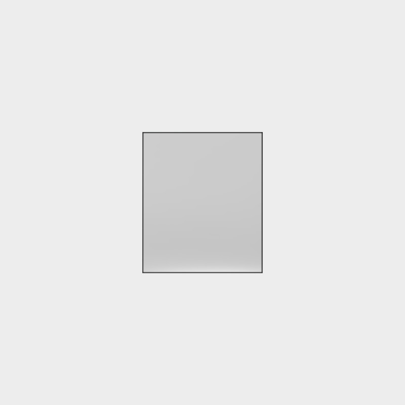 Estela Mirror 710(h)x610mm Black, Without lighting