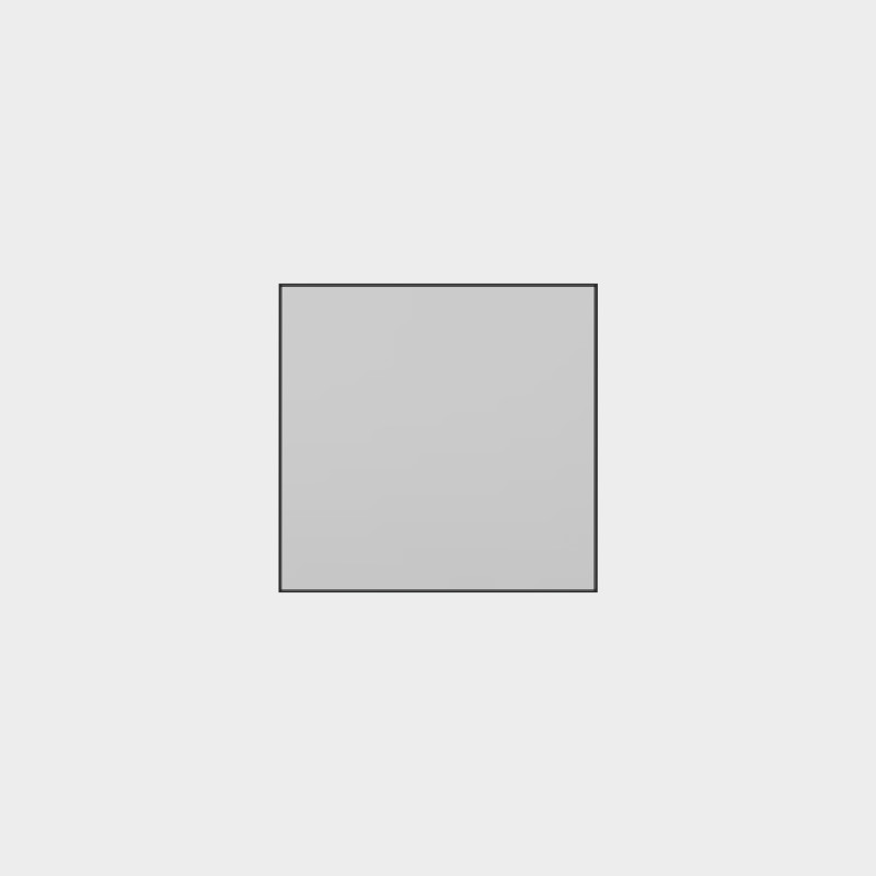 Estela Mirror 710(h)x810mm Black, Without lighting