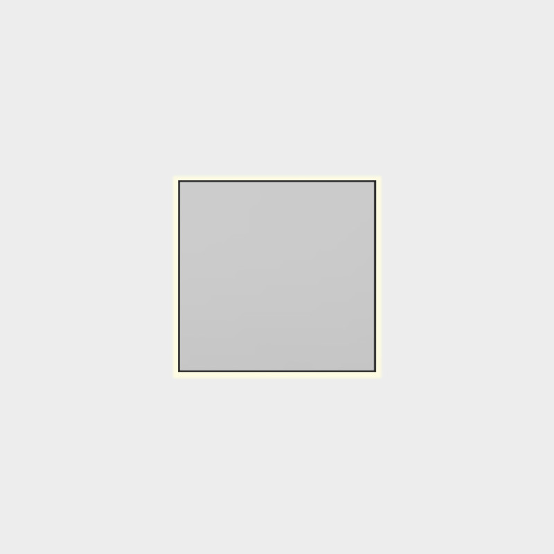 Estela Mirror 710(h)x810mm Black, LED 40W 3000K 3150lm, CRI90 CL.II IP44, Integrated LED