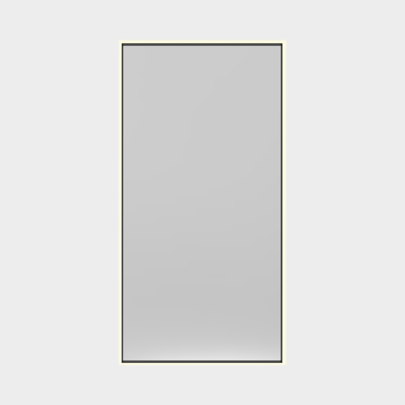 Estela Mirror 1610(h)x810mm Black, LED 68W 3000K 5350lm, CRI90 CL.II IP44, Integrated LED