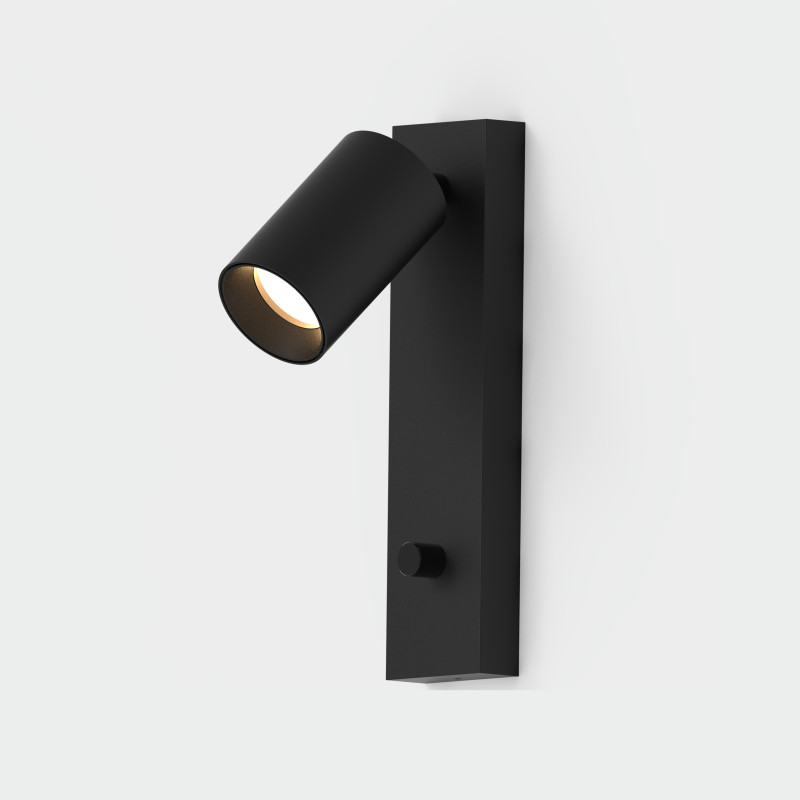 Gina Wall Lamp 16/3874 Black, LED GU10 8W, CL.I, With dimmer switch