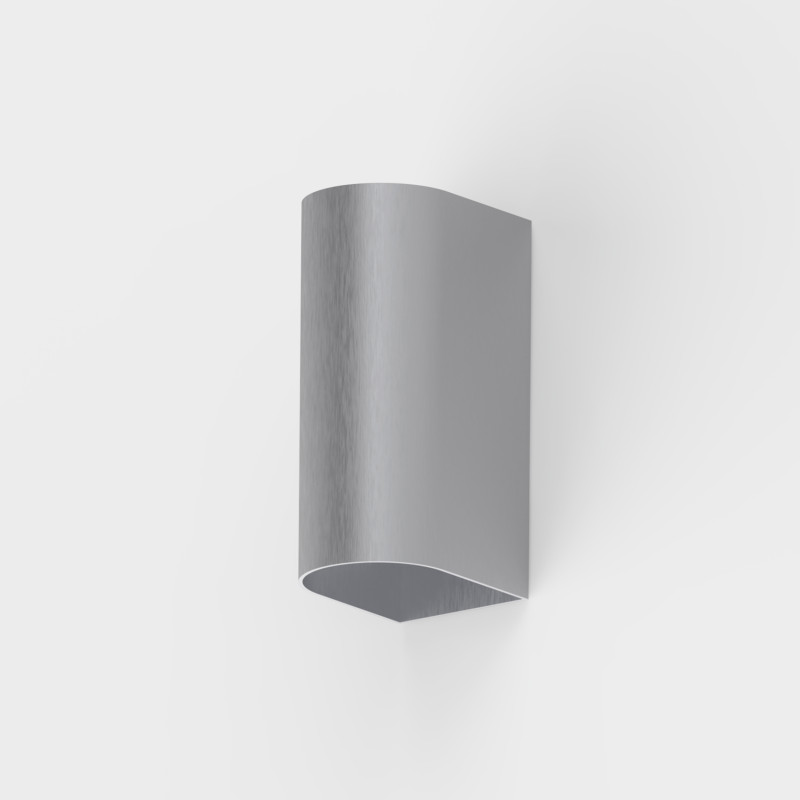 Glowi Wall Lamp 16/4011 Brushed Aluminum, LED 2x5,5W 1060lm, CRI90 CL.I IP65, Kelvin 2700K-3000K Slide Switch, MULTI-PACK
