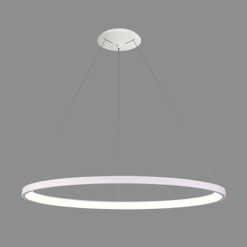 Grace Pendant lamp 3848/98 White, LED 89W 8000lm, CRI90 CL.I, Integrated LED, 2700K-3000K-4000K Slide Switch, Dim. Triac, ON-DEM