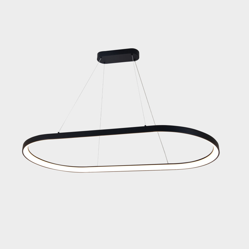 Grace Pendant lamp 1200x600mm Black, LED 100W 8000lm, CRI90 CL.I, 2700K-3000K-4000K Slide Switch