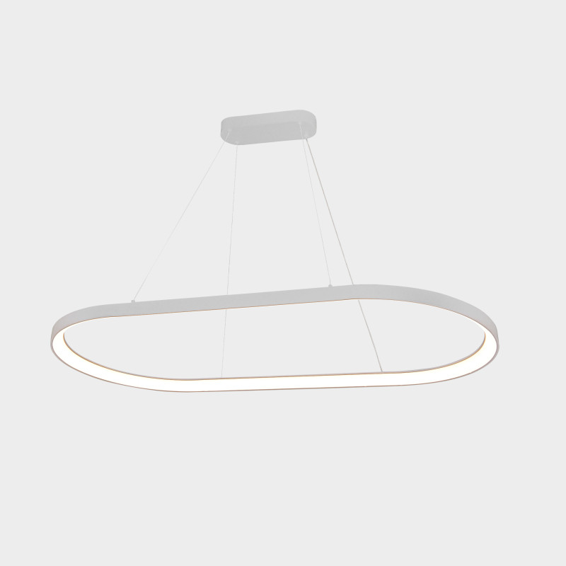 Grace Pendant lamp 1200x600mm White, LED 100W 8000lm, CRI90 CL.I, 2700K-3000K-4000K Slide Switch, Dim. DALI/Push, ON-DEMAND **