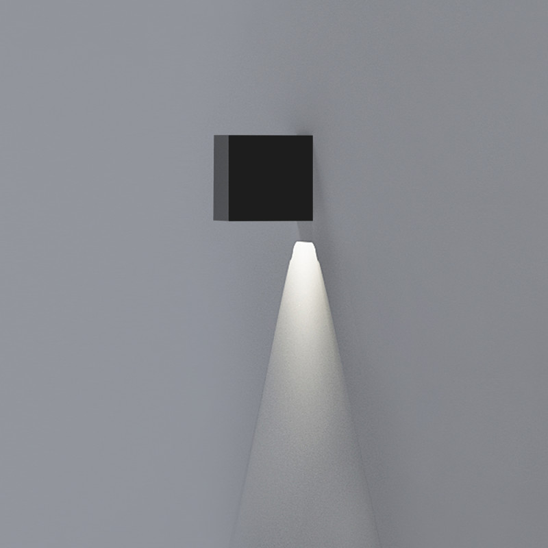 Hamal Wall Lamp Anthracite, LED COB 9W 3000K 811lm, CRI80 CL.I IP65, Dim. DALI/Push, ON-DEMAND **