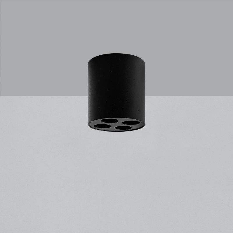 Invisible stropné svietidlo  Ø70mm Circular Black, LED 9W 3000K 680lm, CRI90 CL.I, Dim. DALI/Push, ON-DEMAND **
