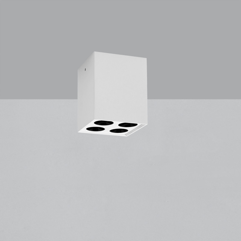 Invisible stropné svietidlo 66mm Square White, LED 9W 3000K 680lm, CRI90 CL.I, Dim. DALI/Push, ON-DEMAND **