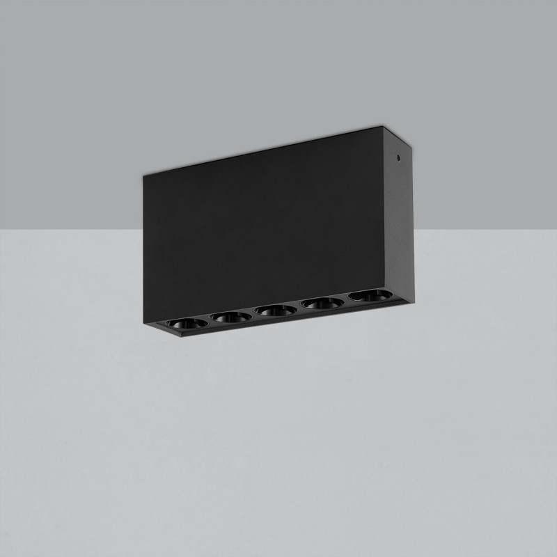 Invisible stropné svietidlo 138mm Black, LED 12W 3000K 850lm, CRI90 CL.II, Dim. DALI/Push, ON-DEMAND **
