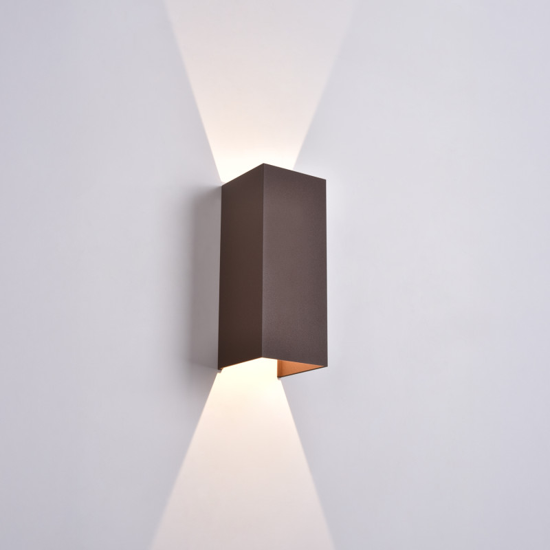 Kendo Wall Lamp 250 mm Corten, LED 2x5.5W 1060lm, CRI90 CL.I IP65, Kelvin 2700K-3000K Slide Switch, MULTI-PACK