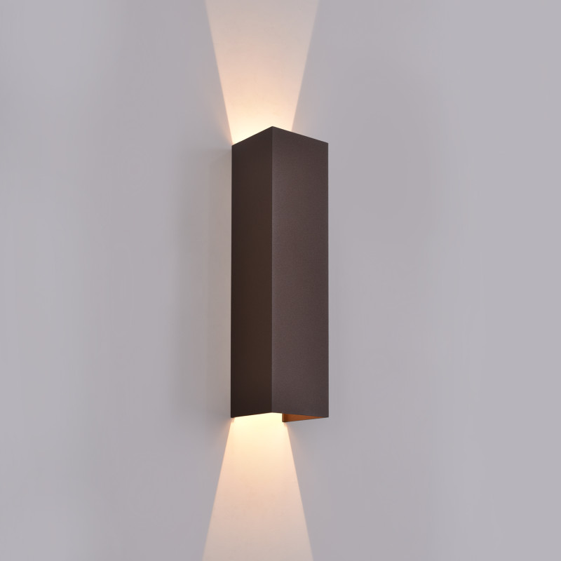 Kendo Wall Lamp 400 mm Corten, LED 2x5.5W 1060lm, CRI90 CL.I IP65, Kelvin 2700K-3000K Slide Switch, MULTI-PACK