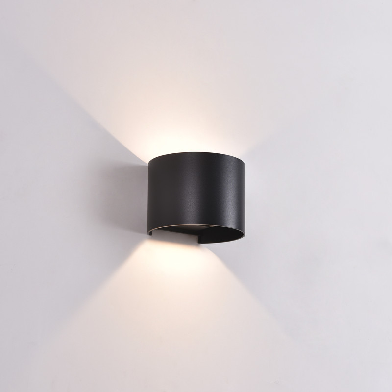 Kowa Wall Lamp 100 mm Black, LED 2x5.5W 1060lm, CRI90 CL.I IP65, Kelvin 2700K-3000K Slide Switch, MULTI-PACK