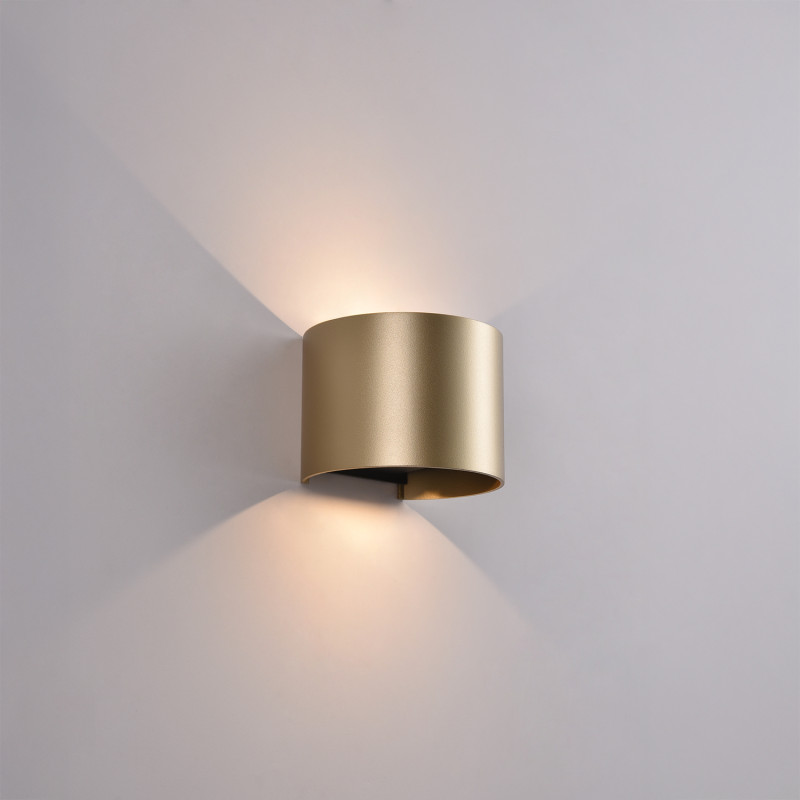 Kowa Wall Lamp 100 mm Tech Gold, LED 2x5.5W 1060lm, CRI90 CL.I IP65, Kelvin 2700K-3000K Slide Switch, MULTI-PACK