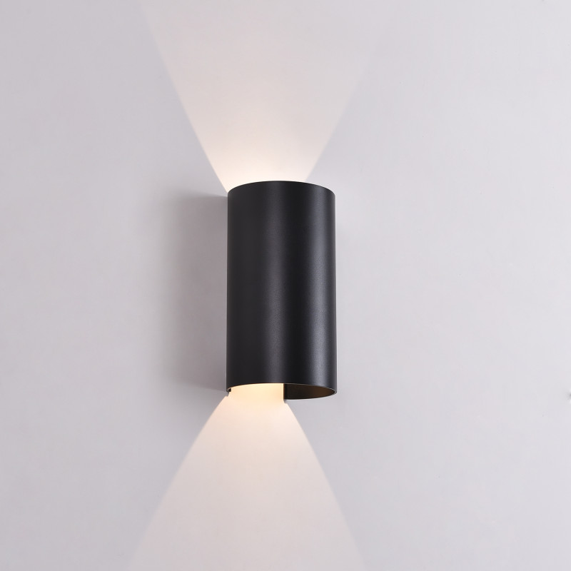 Kowa Wall Lamp 250 mm Black, LED 2x5.5W 1060lm, CRI90 CL.I IP65, Kelvin 2700K-3000K Slide Switch, MULTI-PACK