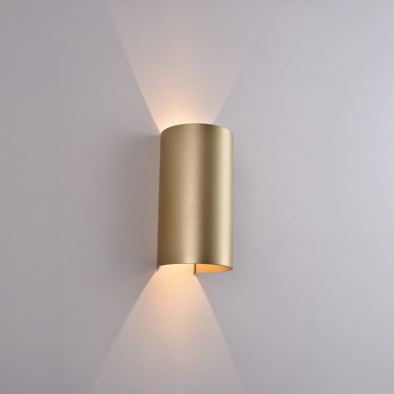 Kowa Wall Lamp 250 mm Tech Gold, LED 2x5.5W 1060lm, CRI90 CL.I IP65, Kelvin 2700K-3000K Slide Switch, MULTI-PACK